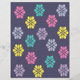 Paars Bloemmotief Scrapbook Papier