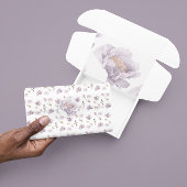 Paars Bloemmotief Tissuepapier