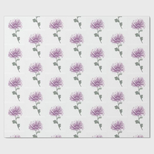 paars bloempakpapier cadeaupapier (Vlak)