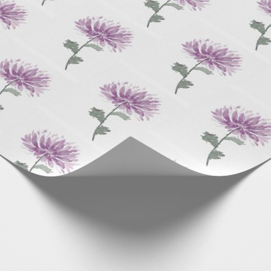 paars bloempakpapier cadeaupapier (Hoek)