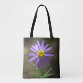 paars bloemvermogen tote bag (Voorkant)