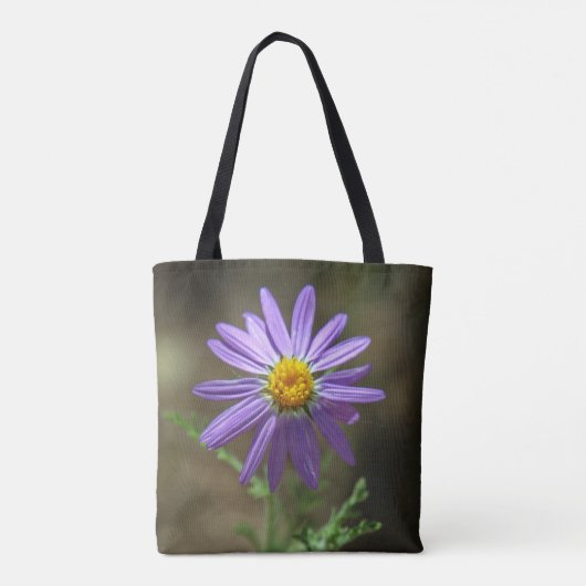 paars bloemvermogen tote bag (Achterkant)
