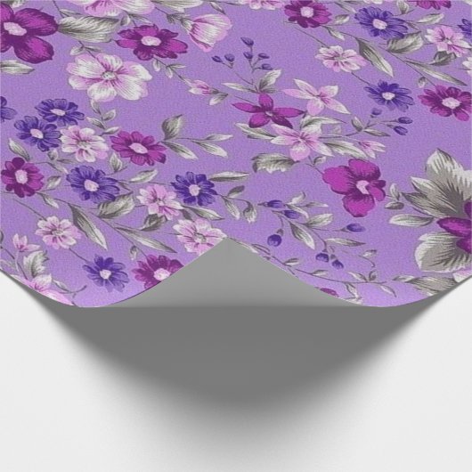 Paars bloesem cadeaupapier (Hoek)