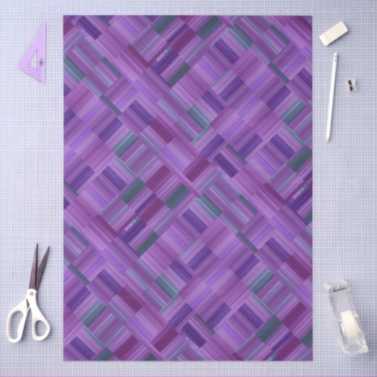 Paars Blokontwerp Tissuepapier (Craft)