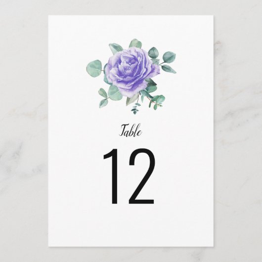 Paars Bloom Eucalyptus Botanische tabel Aantal (Achterkant)