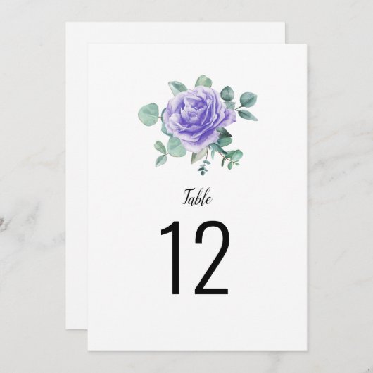 Paars Bloom Eucalyptus Botanische tabel Aantal (Voorkant / Achterkant)