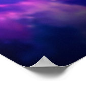 Paars Blooming Nebula Galaxy Poster (Hoek)