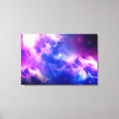 Paars Blooming Nebula Galaxy Stretched Canvas (Voorkant)