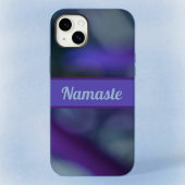 Paars Blue Boho Chic Abstract met naam Case-Mate iPhone Case