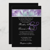 Paars Blue Dahlia Petals Wedding Metallic Paper Kaart (Voorkant / Achterkant)