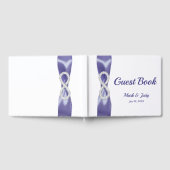 Paars Blue Diamond Infinity Wedding Guestbook Gastenboek (Volledig)