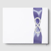 Paars Blue Diamond Infinity Wedding Guestbook Gastenboek (Achterkant)