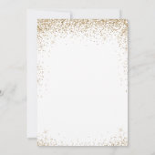 Paars Blue Floral Gold 50th Wedding Jubileum Kaart (Achterkant)