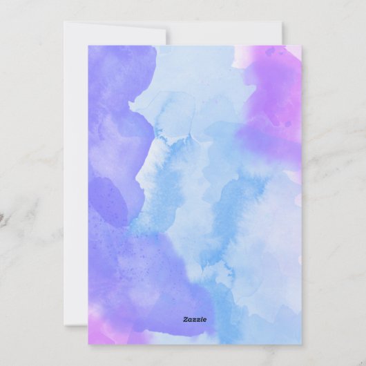 Paars Blue French Bulldog Valentijnsdag Gift Dog Feestdagenkaart (Achterkant)