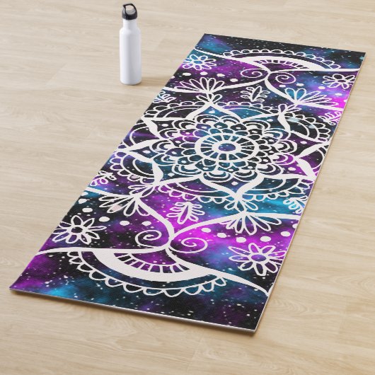 Paars Blue Galaxy Mandala Yoga Mat (In situ)
