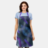 Paars Blue Grey Abstract Boho Chic Schort (Gedragen)