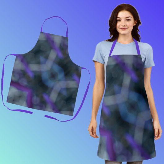 Paars Blue Grey Abstract Boho Chic Schort