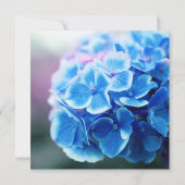 Paars Blue Hydrangea Wedding Kaart (Achterkant)