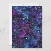 Paars Blue Midnight Crystal Galaxy 21st Birthday Kaart (Achterkant)