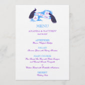 Paars, Blue Peacock Wedding Menu (Voorkant)