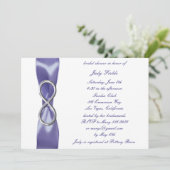 Paars Blue Silver Infinity Vrijgezellenfeest Kaart (Staand voorkant)