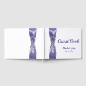 Paars Blue Silver Infinity Wedding Guestbook Gastenboek (Volledig)