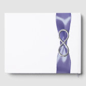 Paars Blue Silver Infinity Wedding Guestbook Gastenboek (Achterkant)