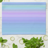 Paars Blue Turquoise Green Pastel Kitchen Towel Theedoek (Gevouwen)