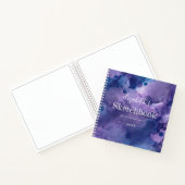 Paars Blue Waterverf - Speciaal zakboek Notitieboek (Binnen)