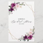 Paars blush roze rozen Vrijgezellenfeest advies (Achterkant)