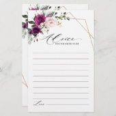 Paars blush roze rozen Vrijgezellenfeest advies (Voorkant / Achterkant)