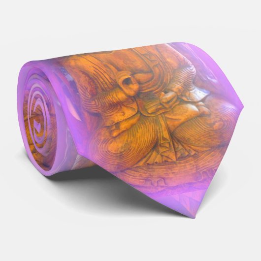 paars boeddha stropdas (Opgerold)