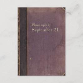 Paars Boek rsvp Kaartje