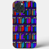 Paars boekenboekschalen kleine bibliotheken Case-Mate iPhone case (Achterkant)