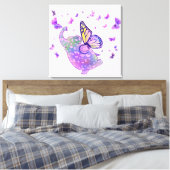Paars boetseercanvas canvas afdruk (Insitu (Slaapkamer))