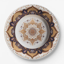 Paars Boho Chic Porcelain China Design