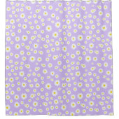 Paars Boho Spring Daisies Pattern Douchegordijn (Voorkant)