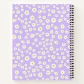Paars Boho Spring Daisies Pattern Notitieboek (Achterkant)