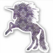 Paars Boho Unicorn Sticker (Voorkant)
