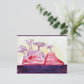 Paars Bonsai Briefkaart (Staand voorkant)