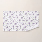 Paars boommonogram lavendeventiel bad handdoek (Handdoek)