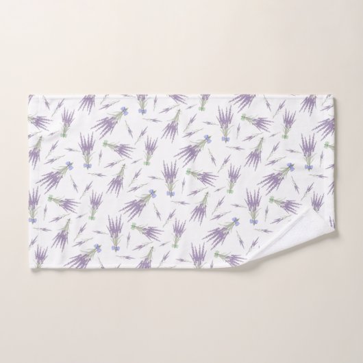 Paars boommonogram lavendeventiel bad handdoek (Handdoek)