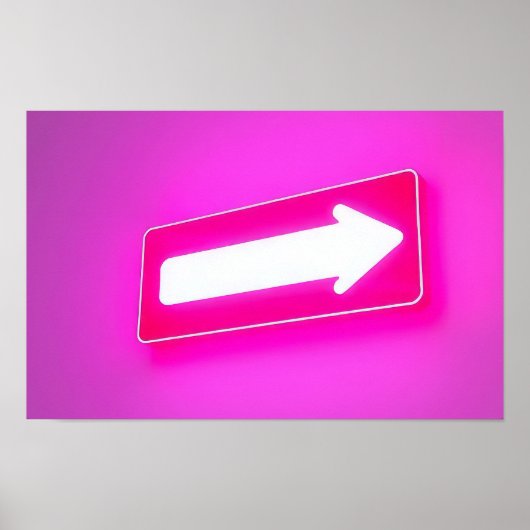 Paars bord dat de goede weg aangeeft poster (Voorkant)
