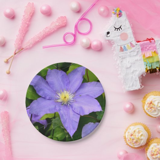Paars Bord van Clematis Paper (Feest)