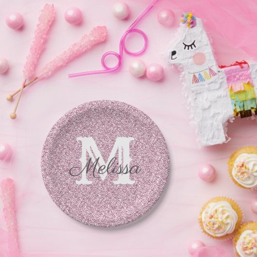 Paars Bord voor glitter- en spaarmonogram (Feest)