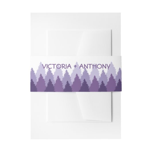Paars bos bereik bos bruiloft uitnodigingen wikkel (Voorkant Voorbeeld)