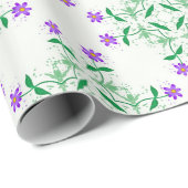 paars botanisch inpakpapier (Rol Hoek)