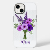 Paars Bouquet Case-Mate iPhone Case (Achterkant)