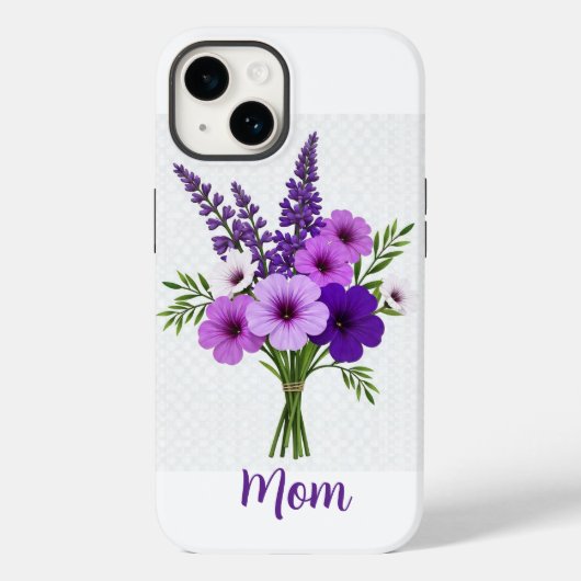 Paars Bouquet Case-Mate iPhone Case (Achterkant)
