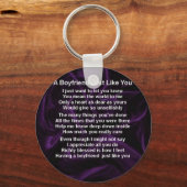 Paars - Boyvriend Poem Sleutelhanger (Voorkant)